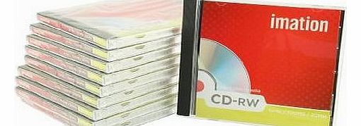 Imation CD-RW Rewritable Disk Cased 1x-4x Speed 80min 700Mb Ref 19001 [Pack of 10]